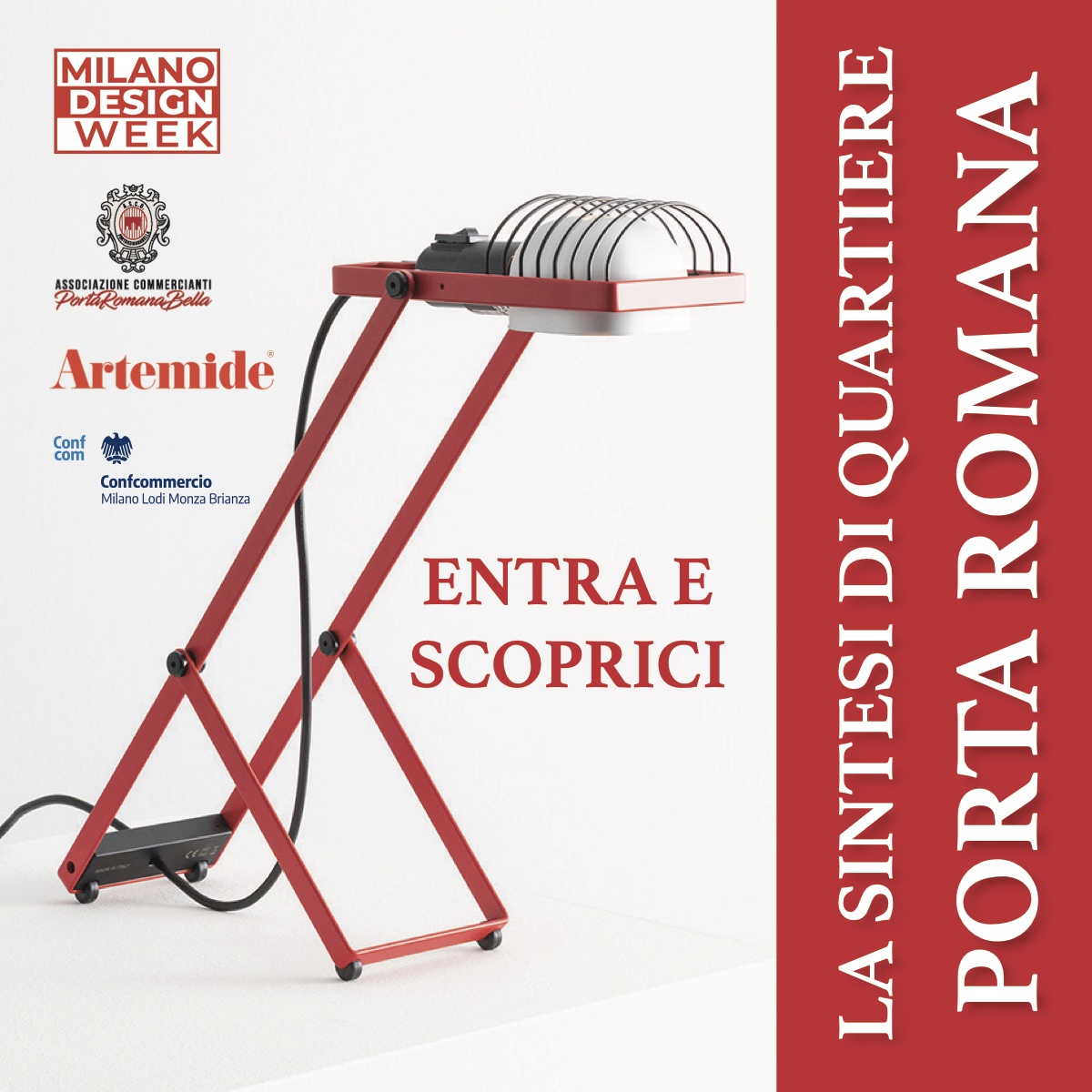 Locandina Sintesi di quartiere | Milano Design Week 2026 | Associazione Commercianti Porta Romana Bella